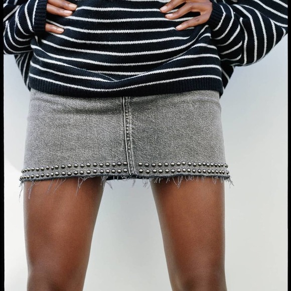 All Saints Denim Skirt I’m Washed black size 4 - Picture 7 of 11